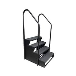 4-Tier Swim Spa Steps c/w 2 Hand Rails - Grey