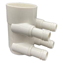 Water Manifold 50 mm Slip-Plugged - 4 X 19 mm port