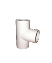 25mm White PVC Tee
