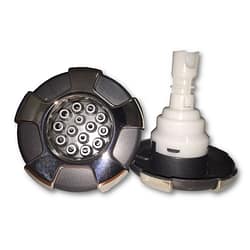 CMP 400 Series 4.25" Typhoon Jet Internal - Crown Face Massage Stainless Steel/Graphite Gray/Silver